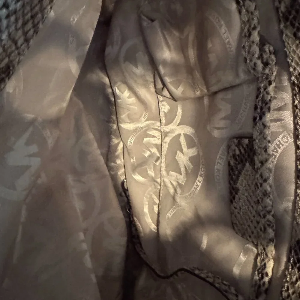 Michael Kors Python Pattern Leather Bag - Picture 3 of 7